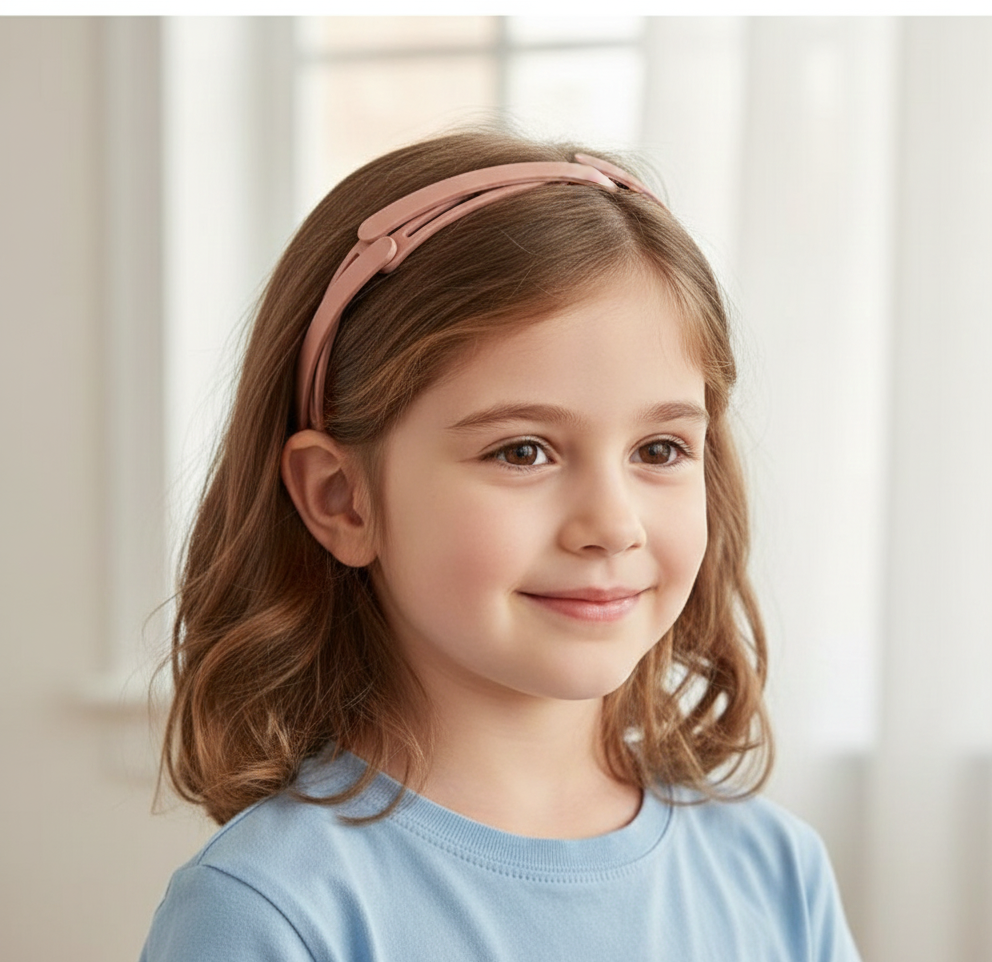 Matte Foldable Headbands for Women & Girls | Compact Portable Non Slip Comb Hair Band with Retractable Teeth, Pack of 1