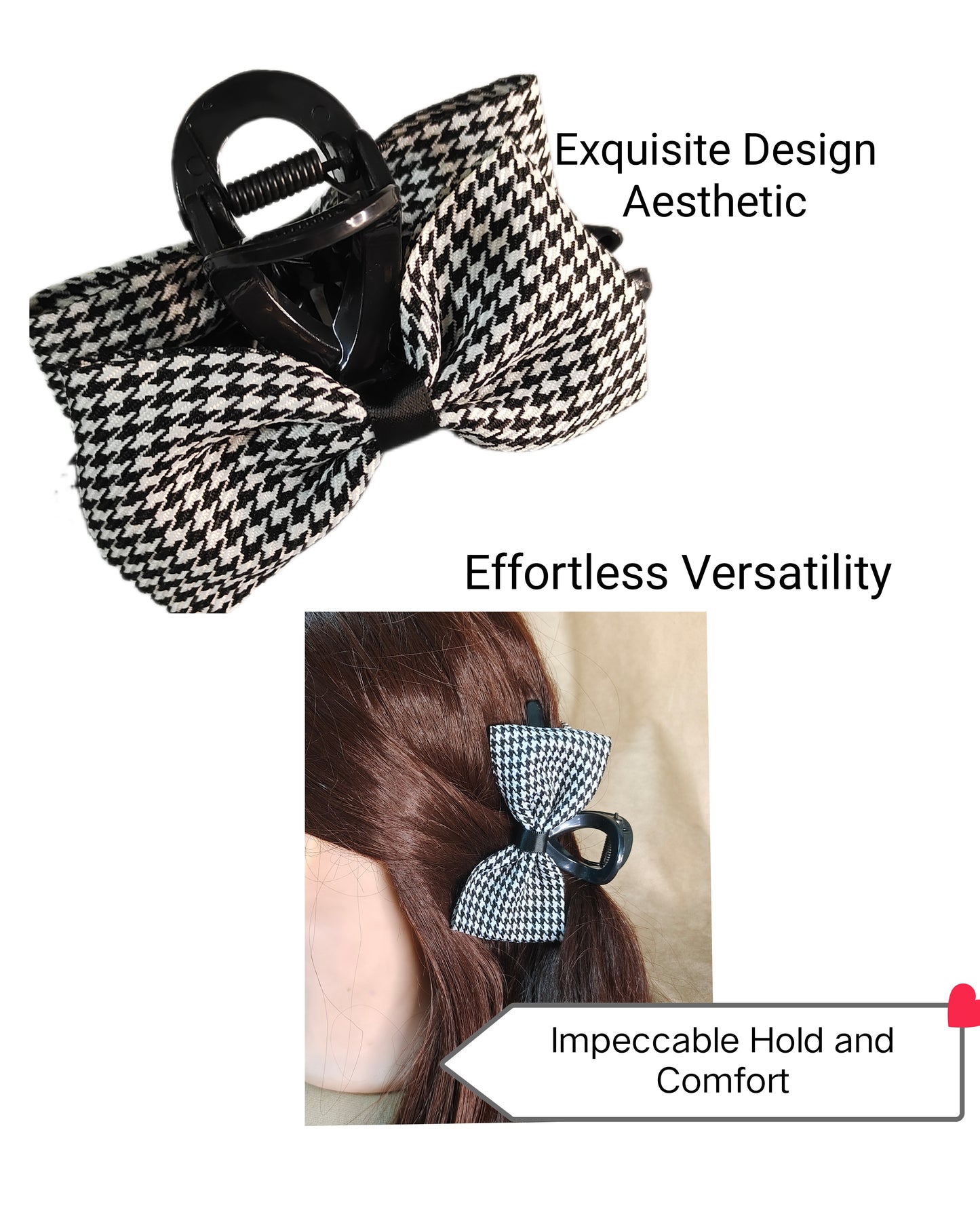 Bow Hair Claw Clips, Hair clutcher,Juda Claw, Bun Claw,Hair Accessories for Women & Girls