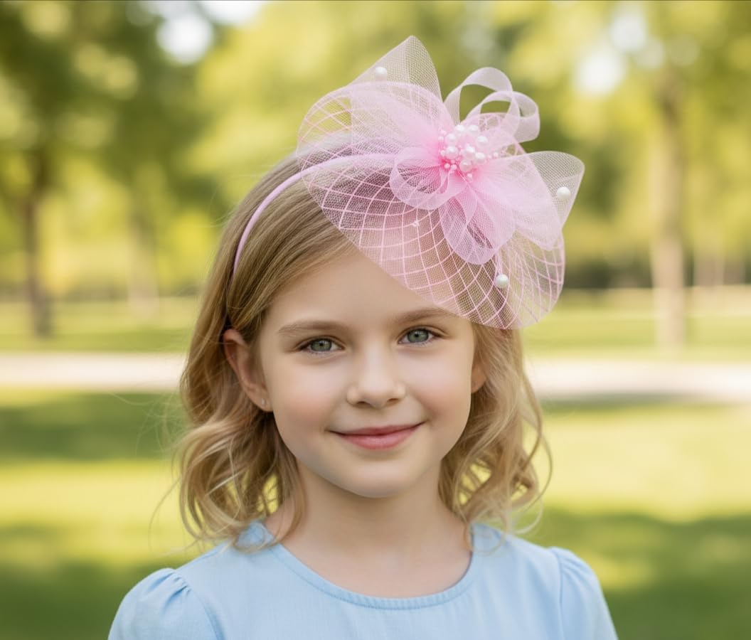 2 in 1 Hair Clip & Hair Band, Alligator Clip, for girls and kids Color Pink