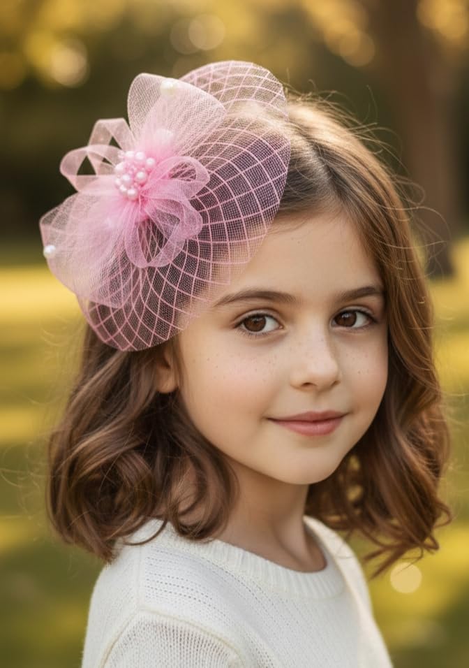 2 in 1 Hair Clip & Hair Band, Alligator Clip, for girls and kids Color Pink