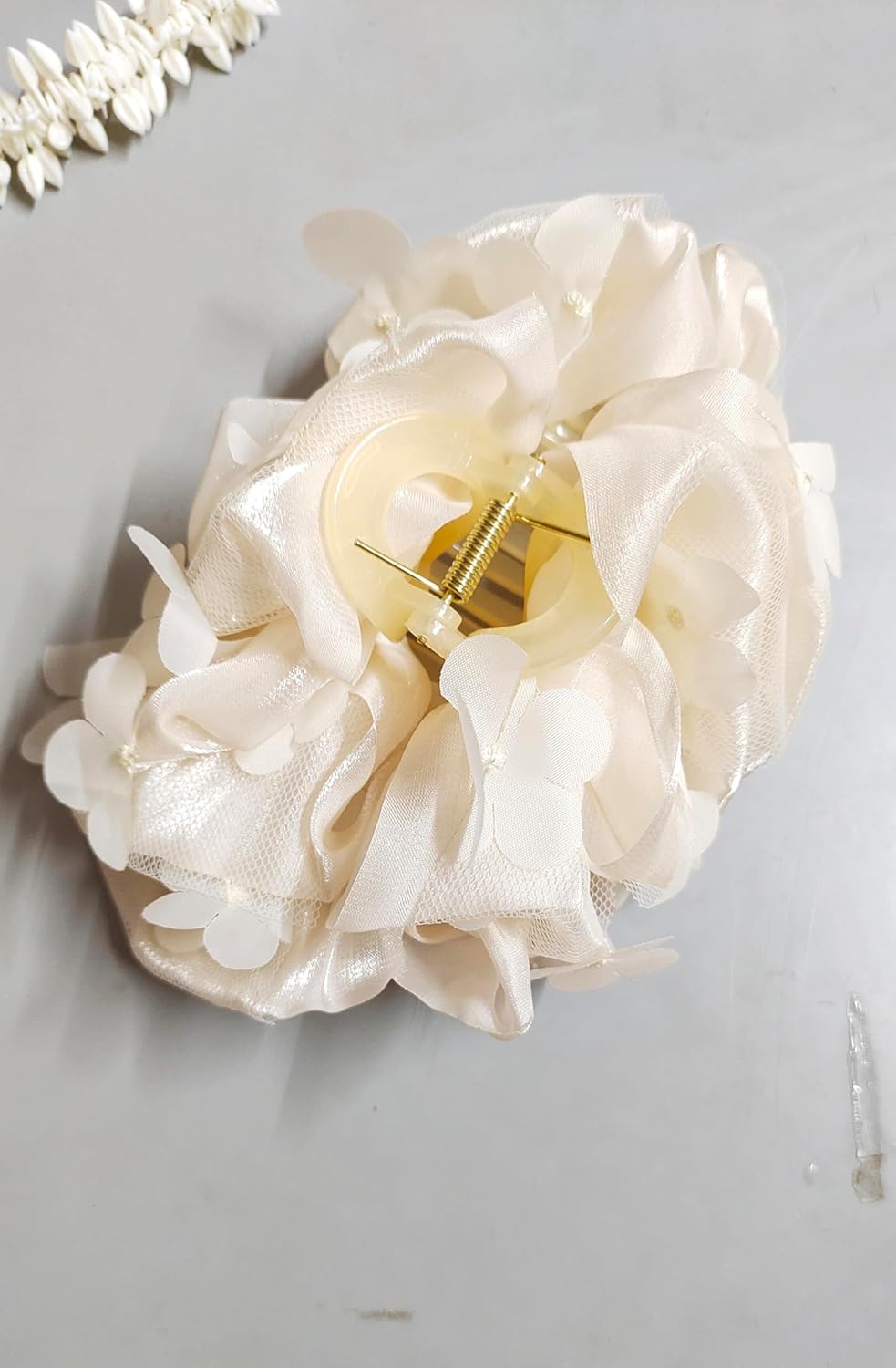 Bow Flower Hair Clutcher Hair Claw Clip, Ponytail Holder Hair Accessories Juda Clip Clutcher for Women & Girls