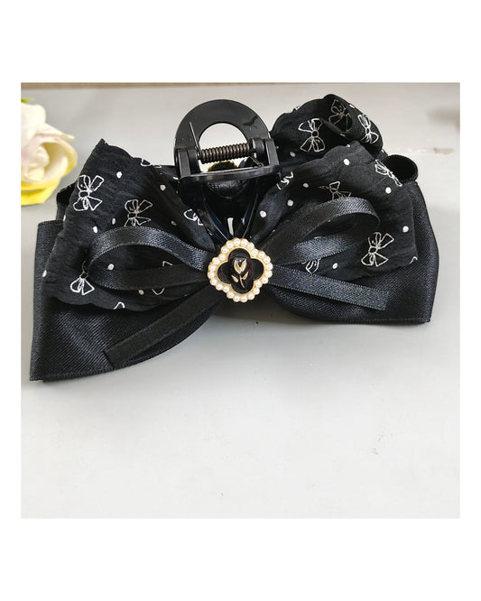 Hair Clutcher Hair Claw Clip With Bow Design, Ponytail Holder Hair Accessories Juda Clip Clutcher for Women & Girls