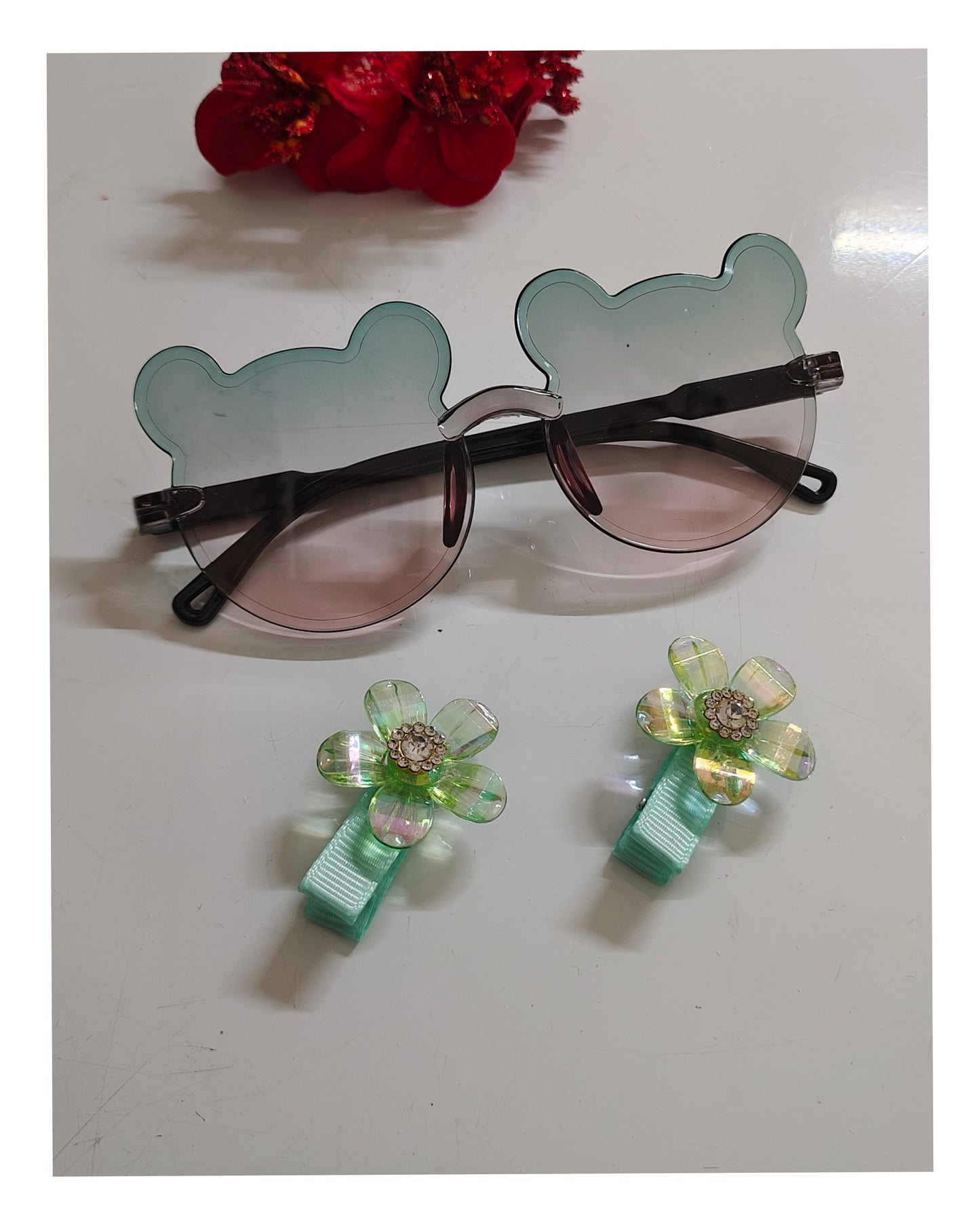 Combo Of Hair Clip With Sunglasses for Kids, Hair Accessories