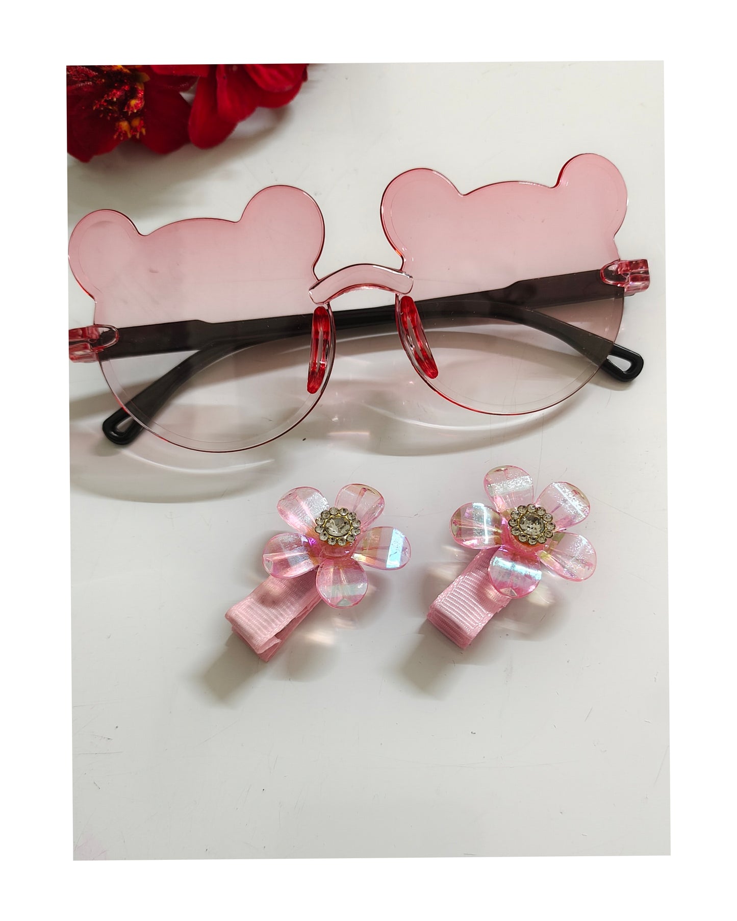 Combo Of Hair Clip With Sunglasses for Kids, Hair Accessories