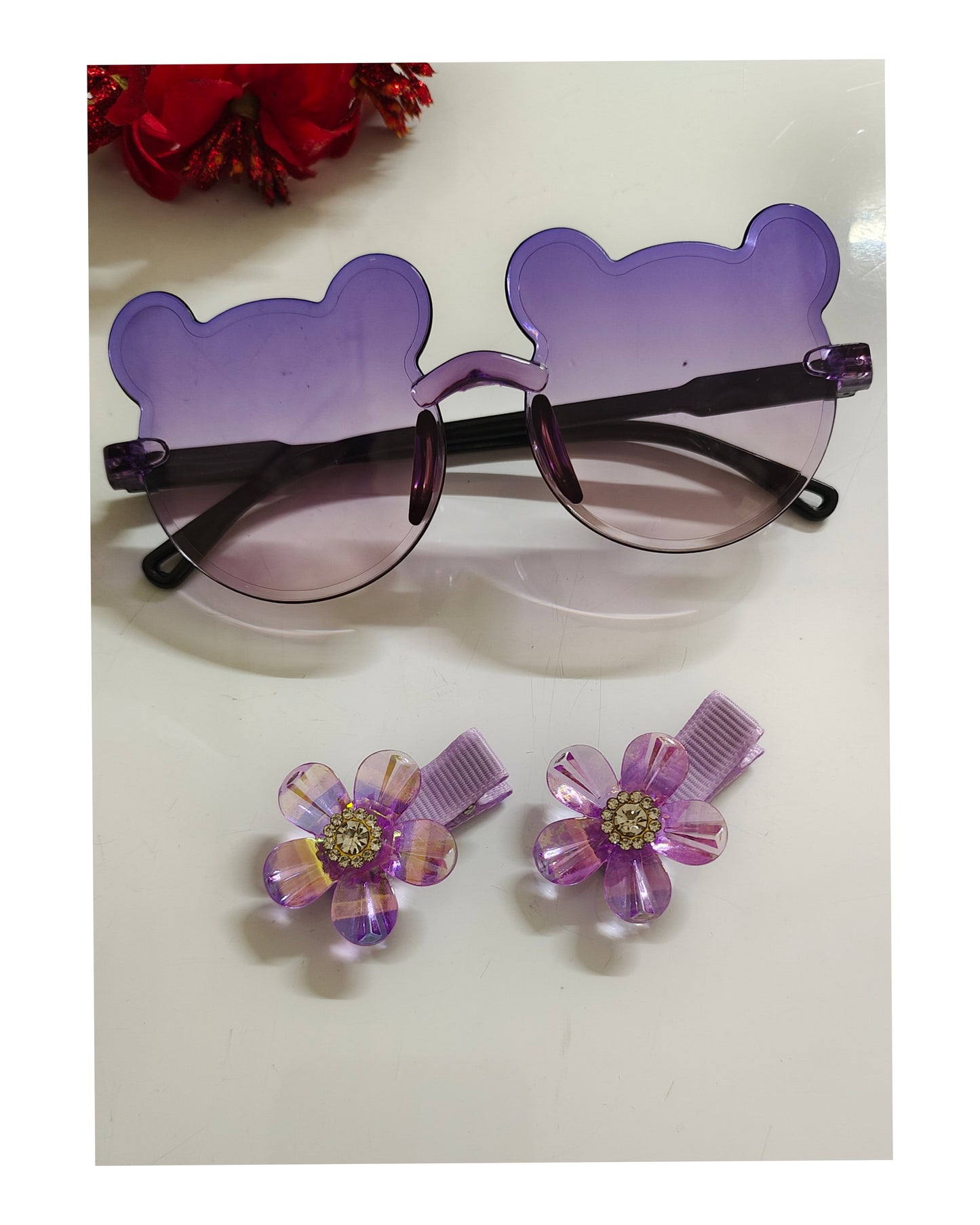 Combo Of Hair Clip With Sunglasses for Kids, Hair Accessories