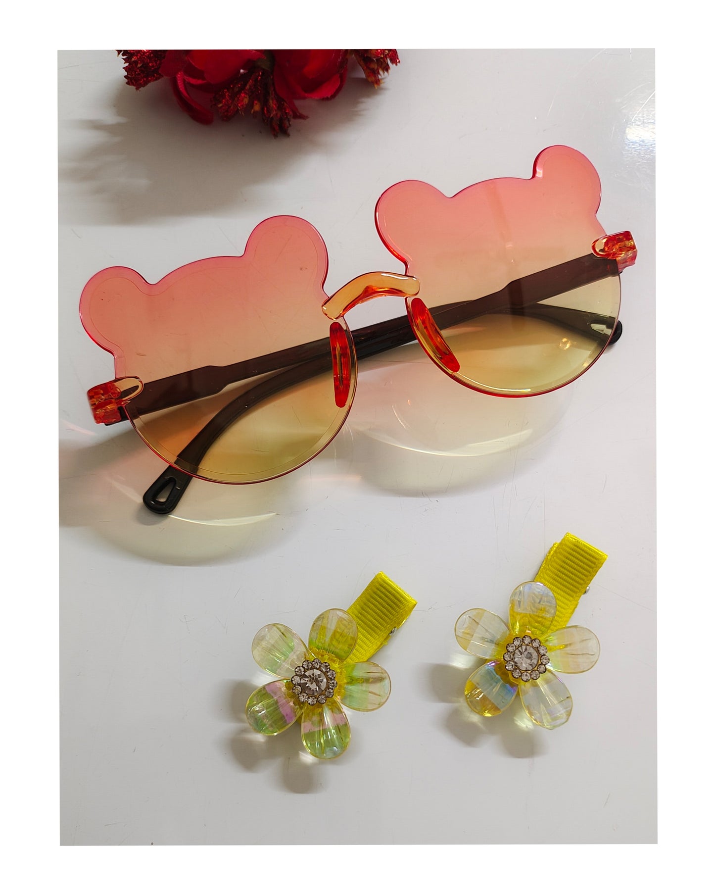 Combo Of Hair Clip With Sunglasses for Kids, Hair Accessories