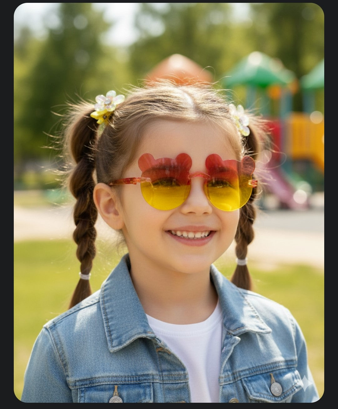 Combo Of Hair Clip With Sunglasses for Kids, Hair Accessories