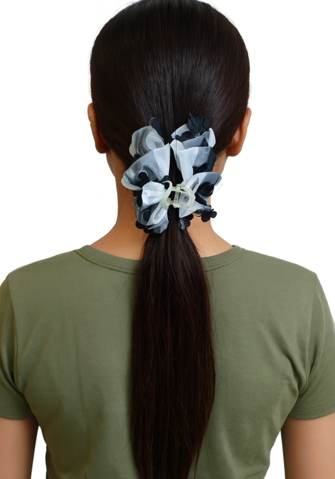 Bow Flower Hair Clutcher Hair Claw Clip, Ponytail Holder Hair Accessories Juda Clip Clutcher for Women & Girls