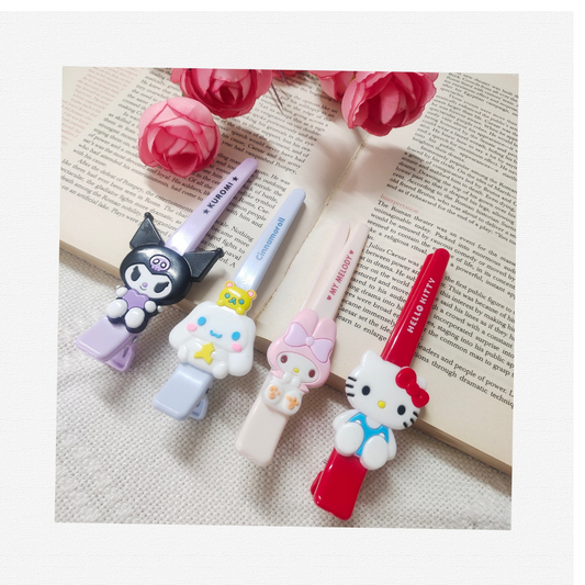 Kishmehar Cute Cartoon Character Alligator Hair Clips Set –& Bookmarks for Girls Hair Clip (Multicolor)