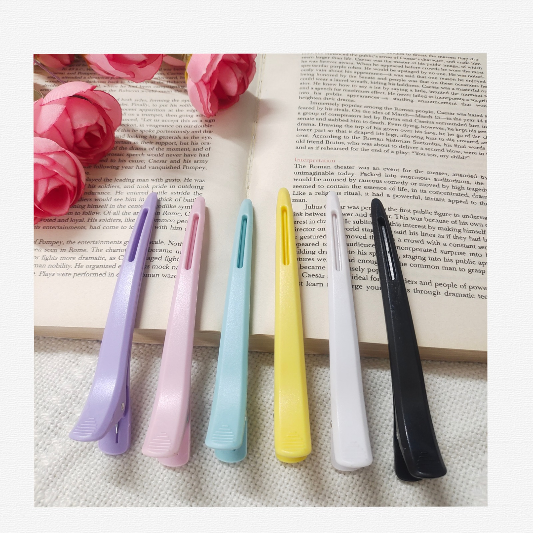 Kishmehar Cute  Alligator Hair Clips Set –& Bookmarks for Girls Hair Clip (Multicolor)