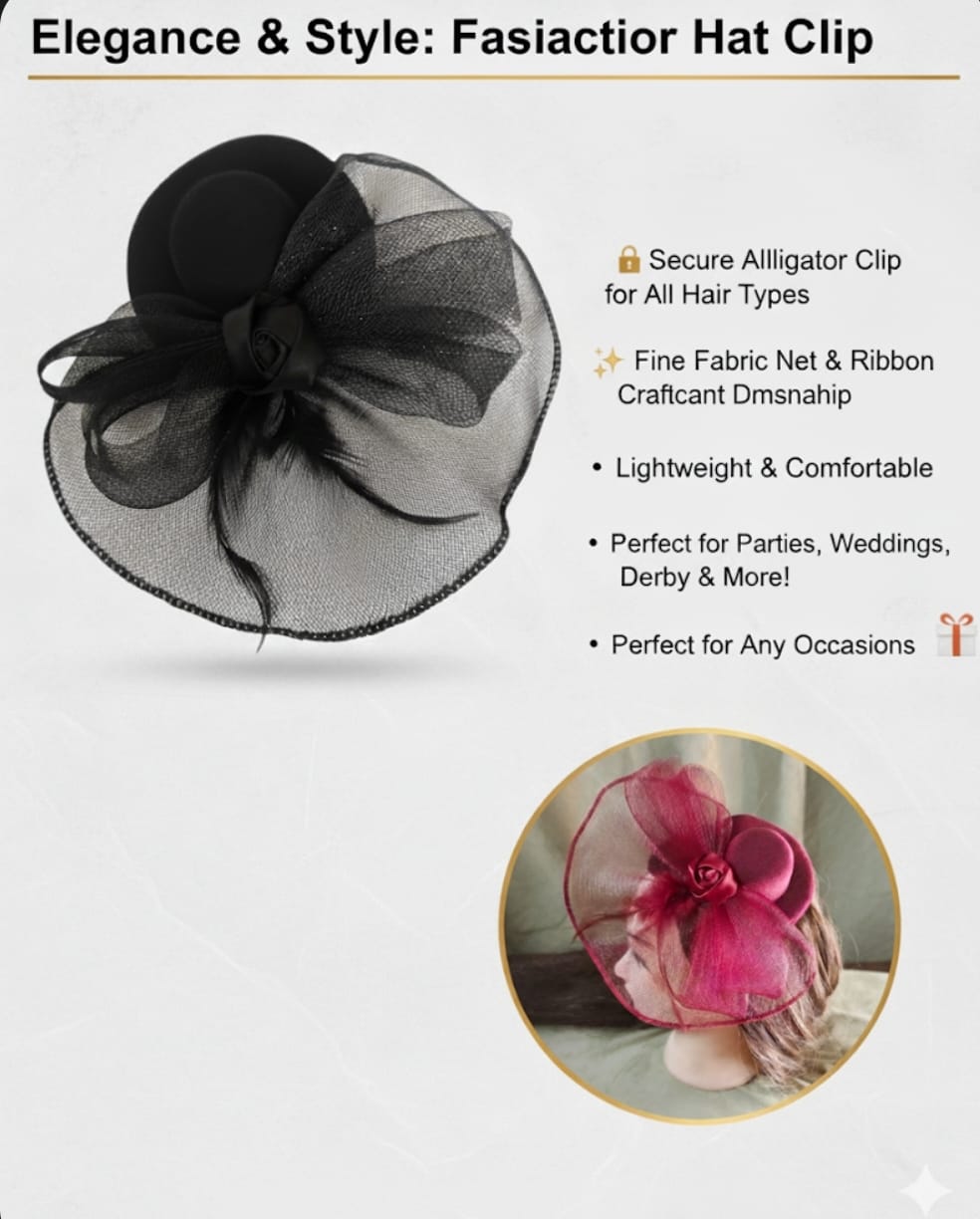 Fascinator, Alligator Clip, Hair Clip for girls and kids Color Off White