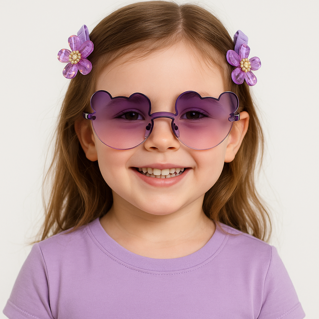 Combo Of Hair Clip With Sunglasses for Kids, Hair Accessories